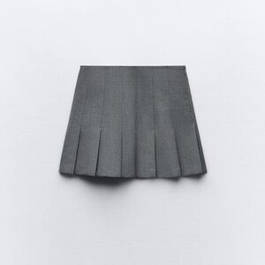 ZARA BOX PLEAT MINI SKIRT